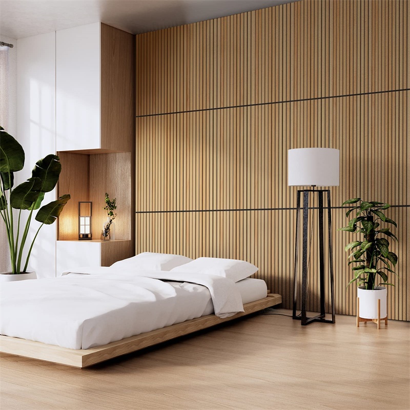 China Factory Outlet 2400mm Slatted soundproof panels   Soundproof Flelt Polyester Acoustic Wall Panels