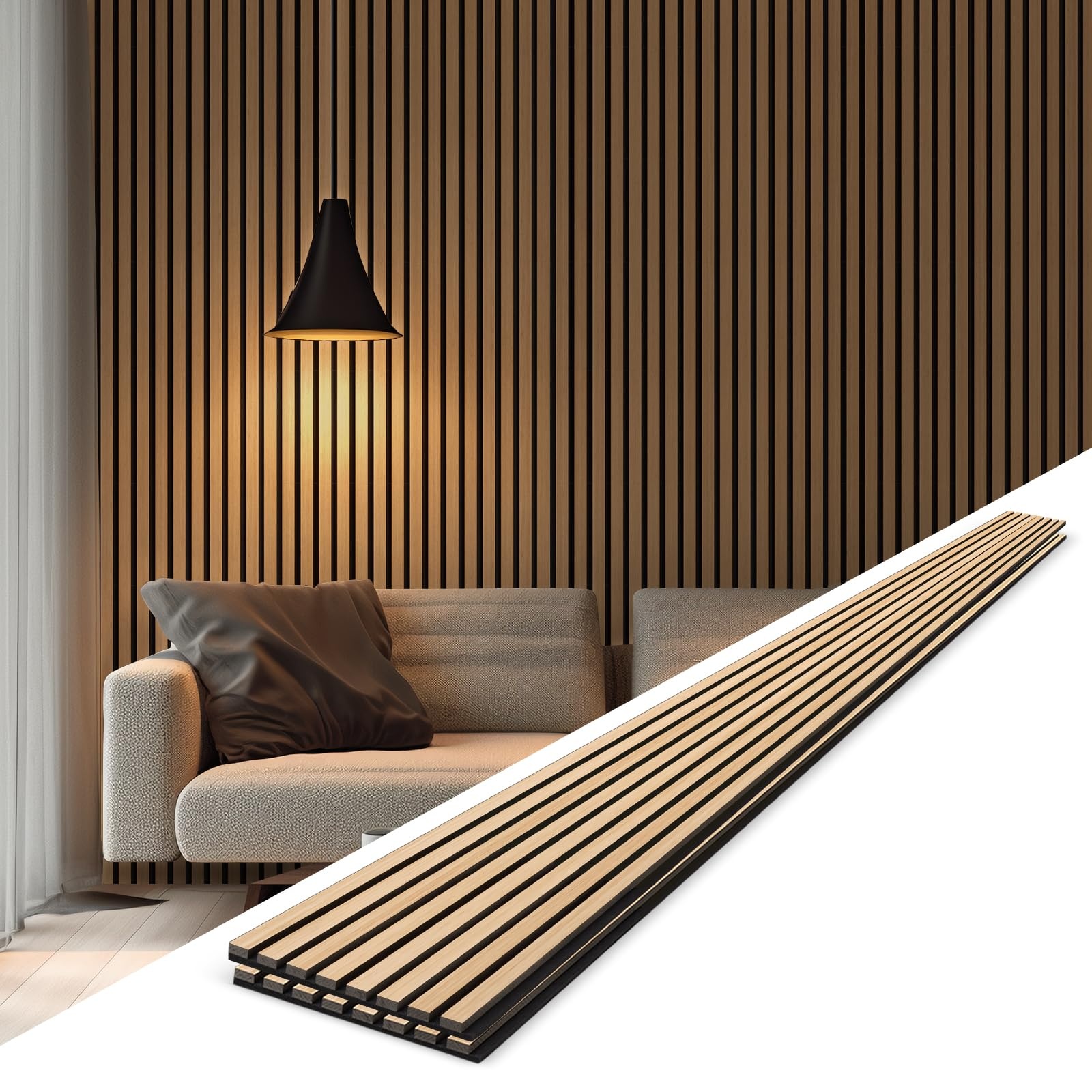 Factory Price Decorative Mdf Slatted soundproof panels   Polyester Slat Acoustical Panels Customized Wood Acoustic Wall Panels