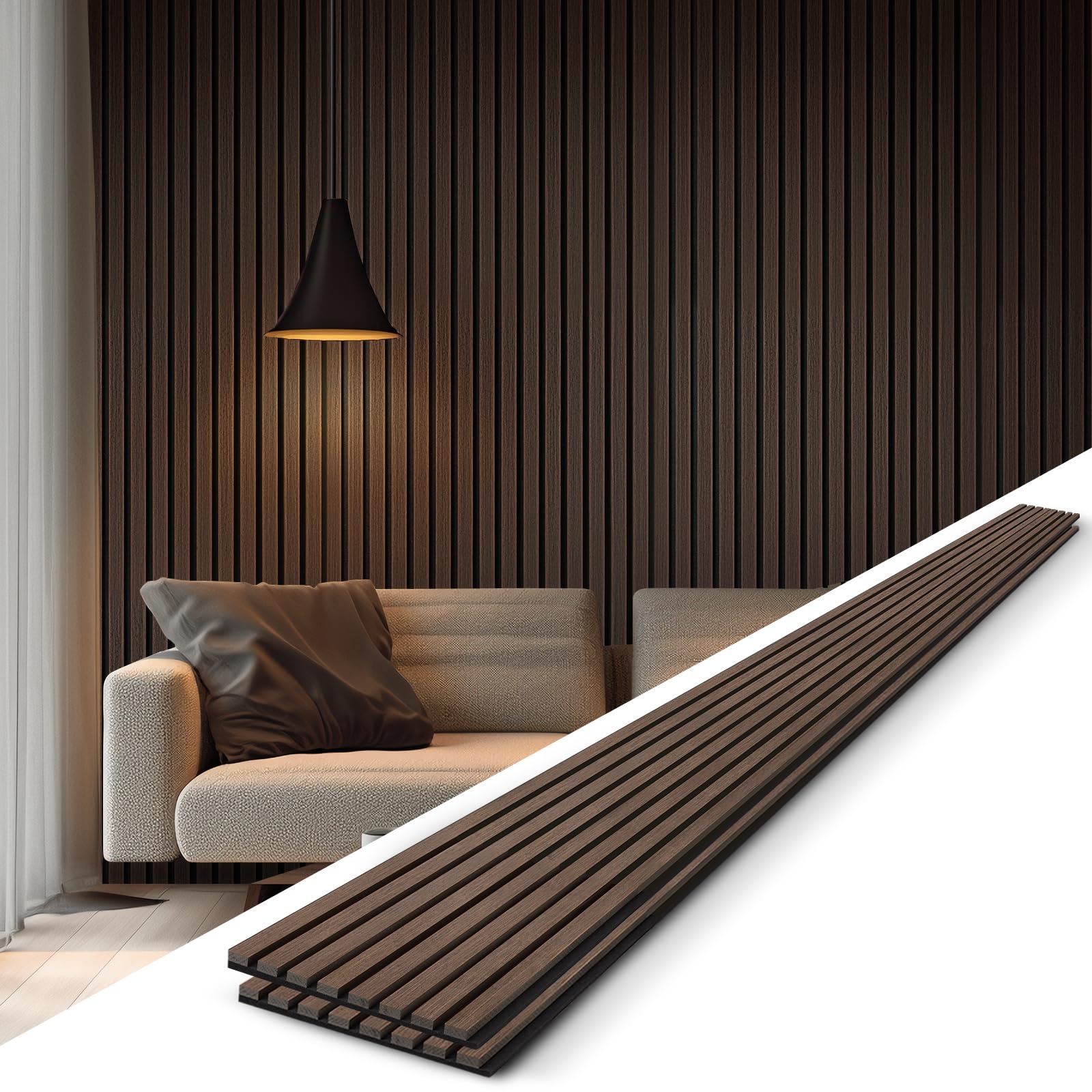 Factory Price Decorative Mdf Slatted soundproof panels   Polyester Slat Acoustical Panels Customized Wood Acoustic Wall Panels