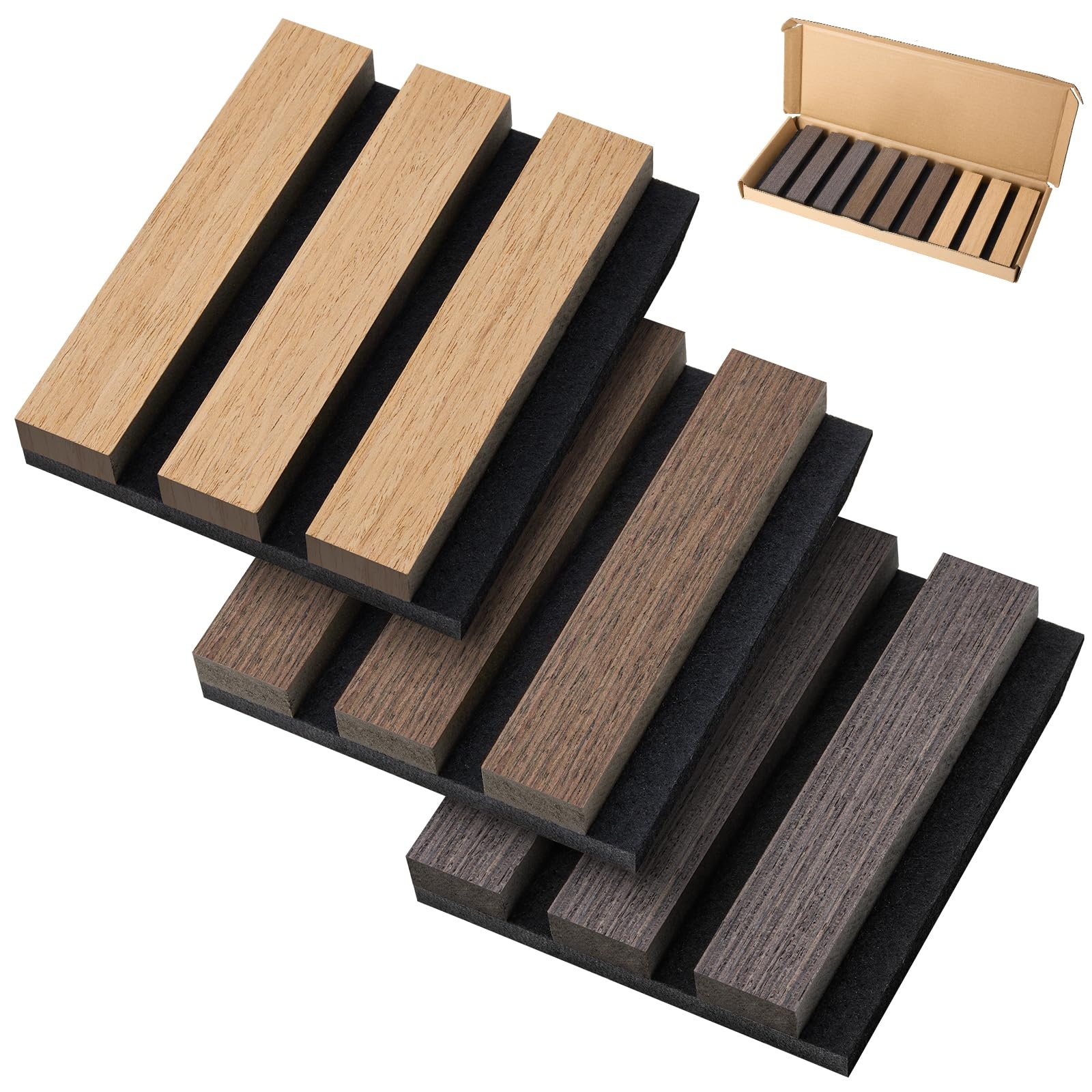 Factory Price Decorative Mdf Slatted soundproof panels   Polyester Slat Acoustical Panels Customized Wood Acoustic Wall Panels