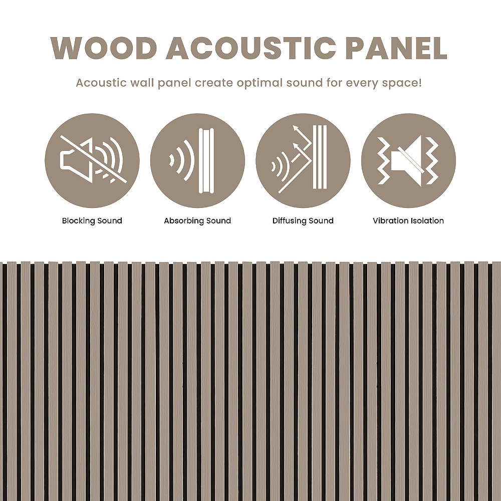 Modern Designed Pet Slatted Wood Acoustic Panel Walnut Akupanel Sound Absorbing Panels Customized Wood Acoustic Wall Panels