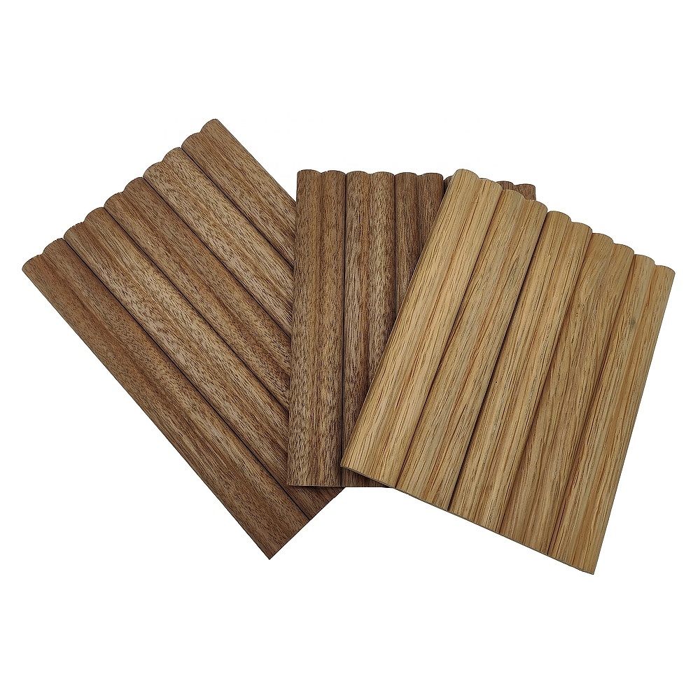 13mm Flexible Fluted MDF 3d Interior Natural wood acoustic panels Slat Wood Panels Wood Wall Panels