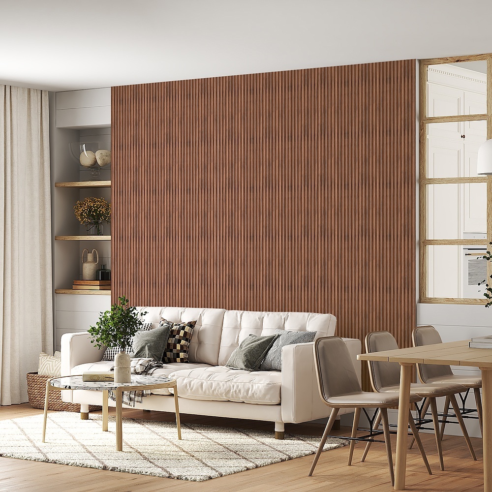 13mm Flexible Fluted MDF 3d Interior Natural wood acoustic panels Slat Wood Panels Wood Wall Panels