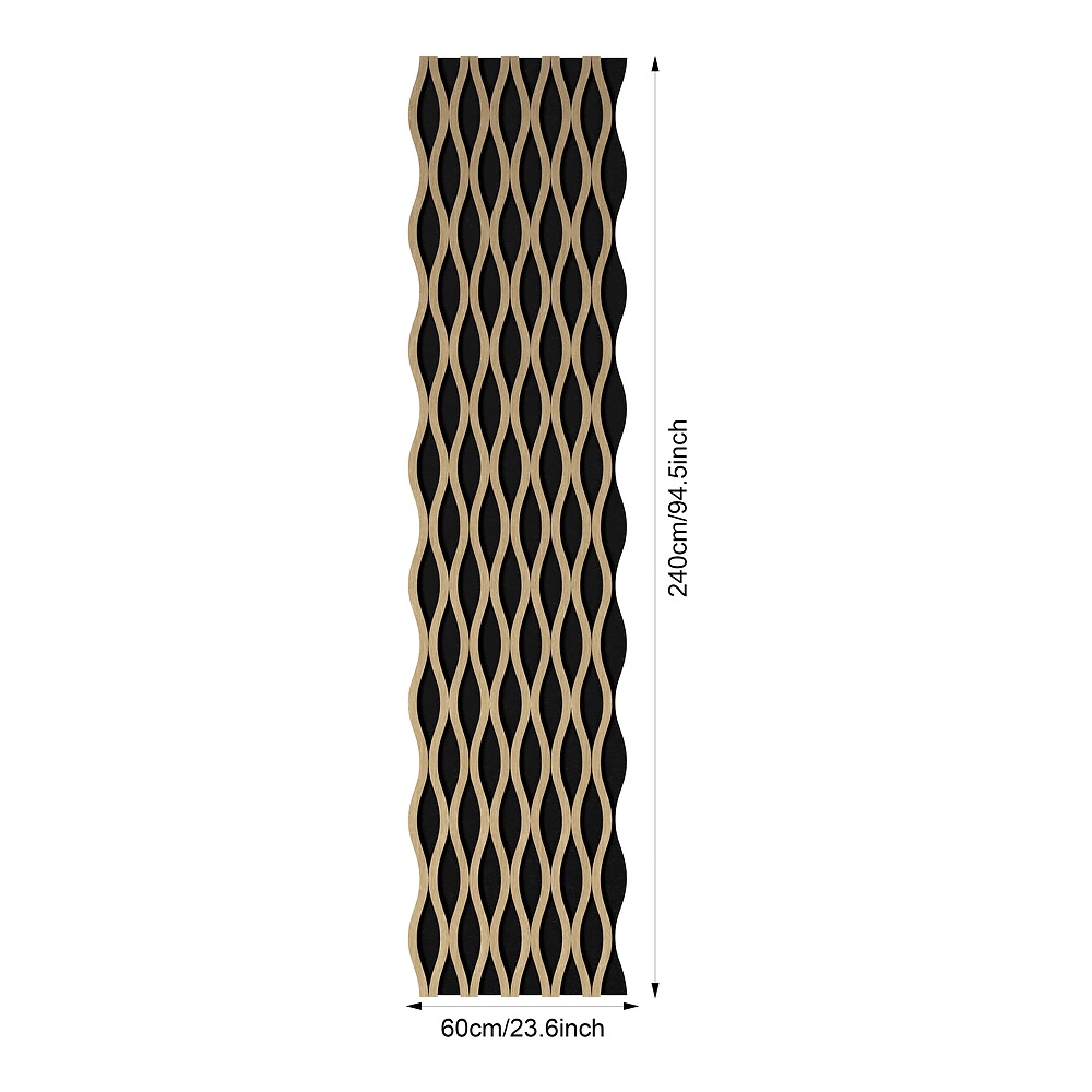 3d wave board PET MDF slat flexible panels wood veneer waved wood acoustic ceiling wall panel Slatted soundproof panels