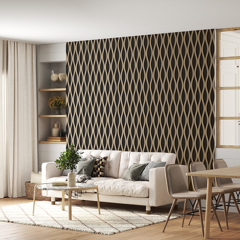 3d wave board PET MDF slat flexible panels wood veneer waved wood acoustic ceiling wall panel Slatted soundproof panels