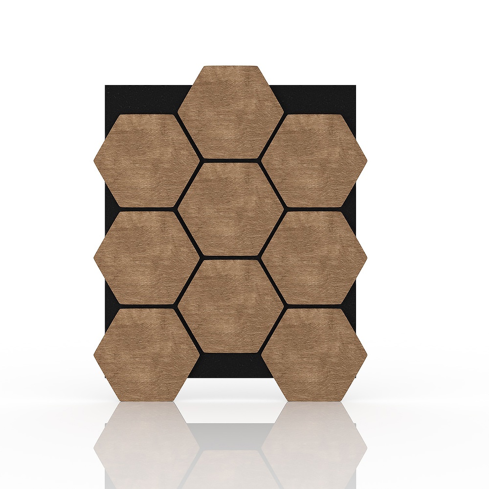 Modern Designed MDF Hexagon Wooden Slat Felt Soundproof wood panels Hexagon Wall Panels