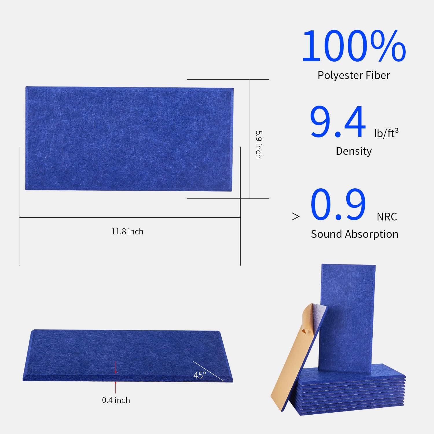 High Density Wall Decoration Polyester Fiber Perforated acoustic panels Sound Absorbing Pet Acoustic Felt Panel