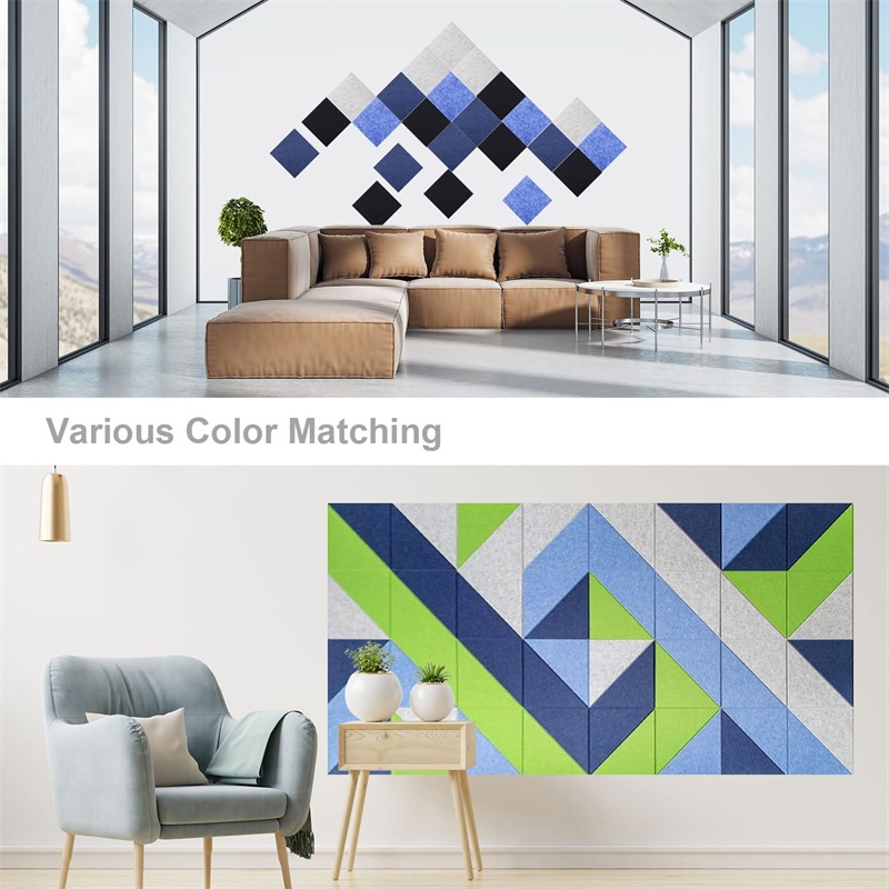 Eco-Friendly Indoor Decorative Acoustic baffle panels Pet Acoustic Wall Panel Soundproof Pet Acoustic Panel Felt Fibre Polyester Acoustic Wall Panel