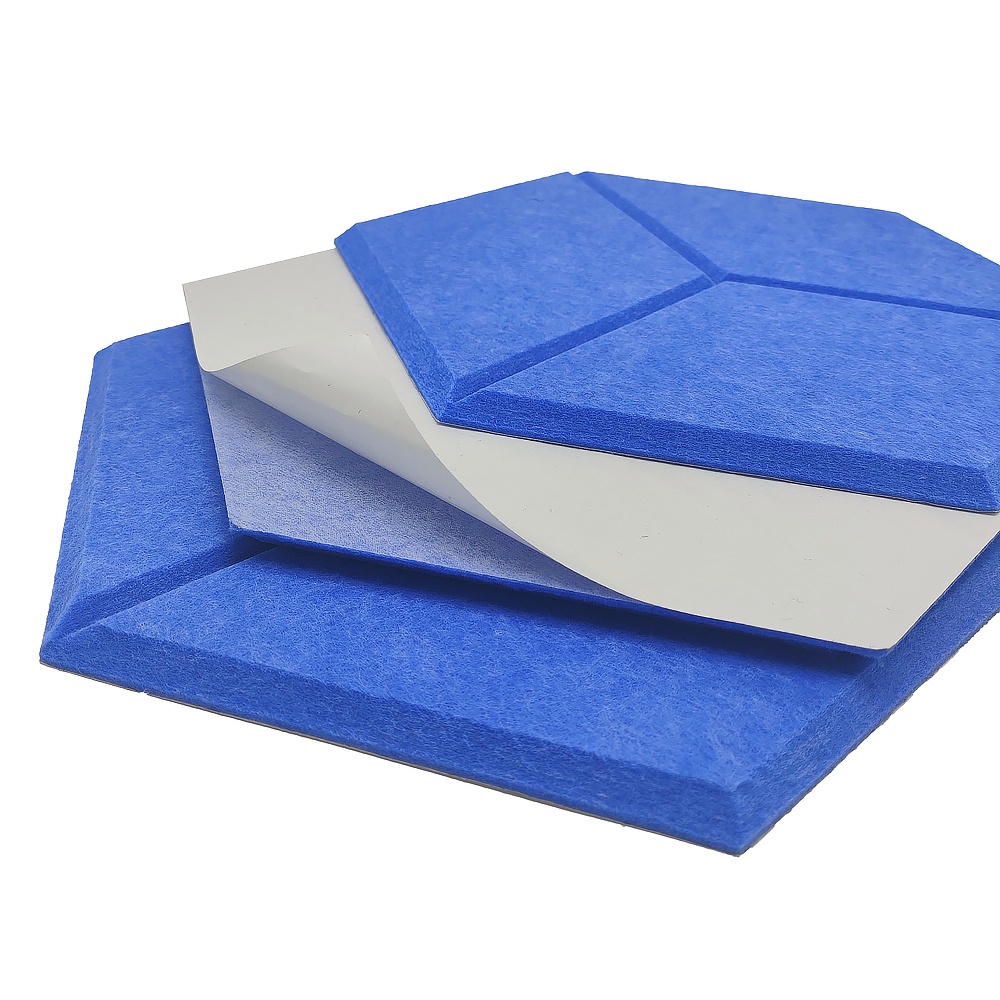 Modern Soundproofing Wall Panels Acoustic plank panels Hexagon Pet Acoustic Panel Felt Polyester Fibre Acoustical Wall Panel