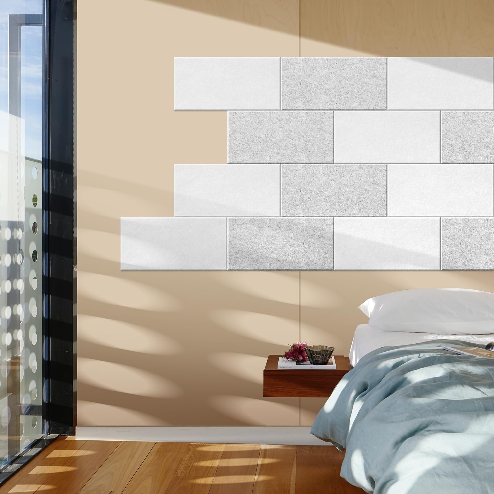 24Mm High Density Light Grey Polyester Acoustic Panel Pet Acoustic Panels Sound Absorbing Acoustic Wall Panels