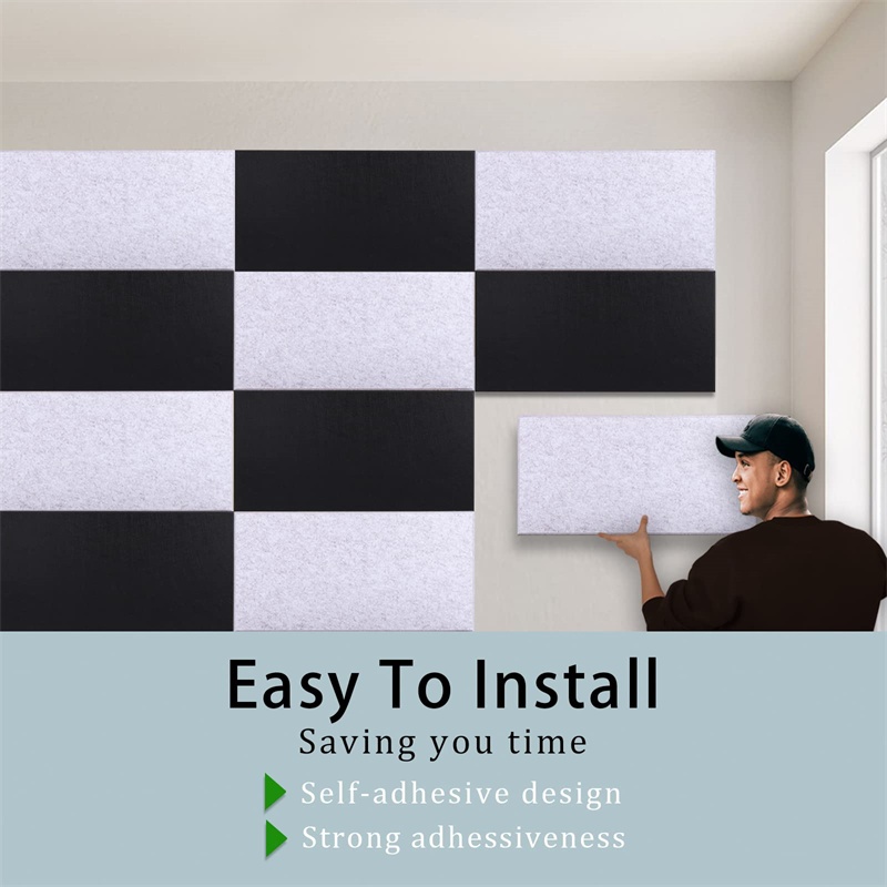 Eco-friendly 1220*2420*9mm Polyester Acoustic Panel Indoor Soundproof Decorative sound panels