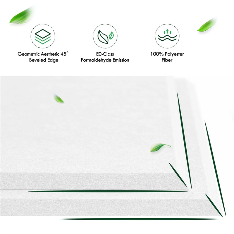 Eco-friendly 1220*2420*9mm Polyester Acoustic Panel Indoor Soundproof Decorative sound panels