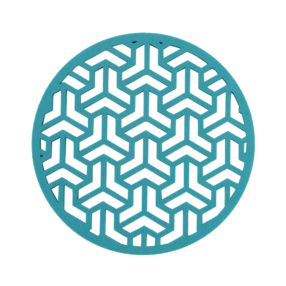 Eco-friendly Polyester Material Felt Placemat with Different Shape and Drink Felt Coaster