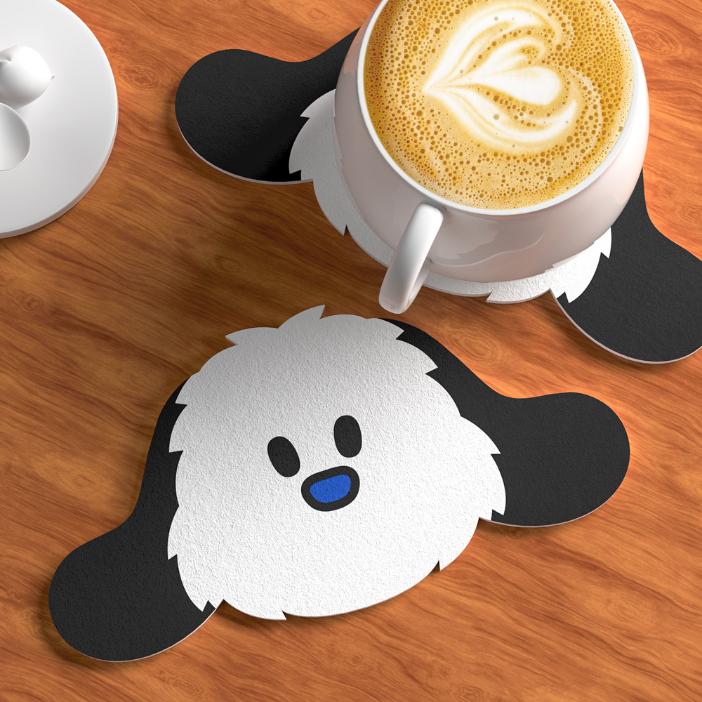 Eco-Friendly Polyester Felt Mats & Pads Set Different Shapes Placemat and Drink Coaster-for Home or Office