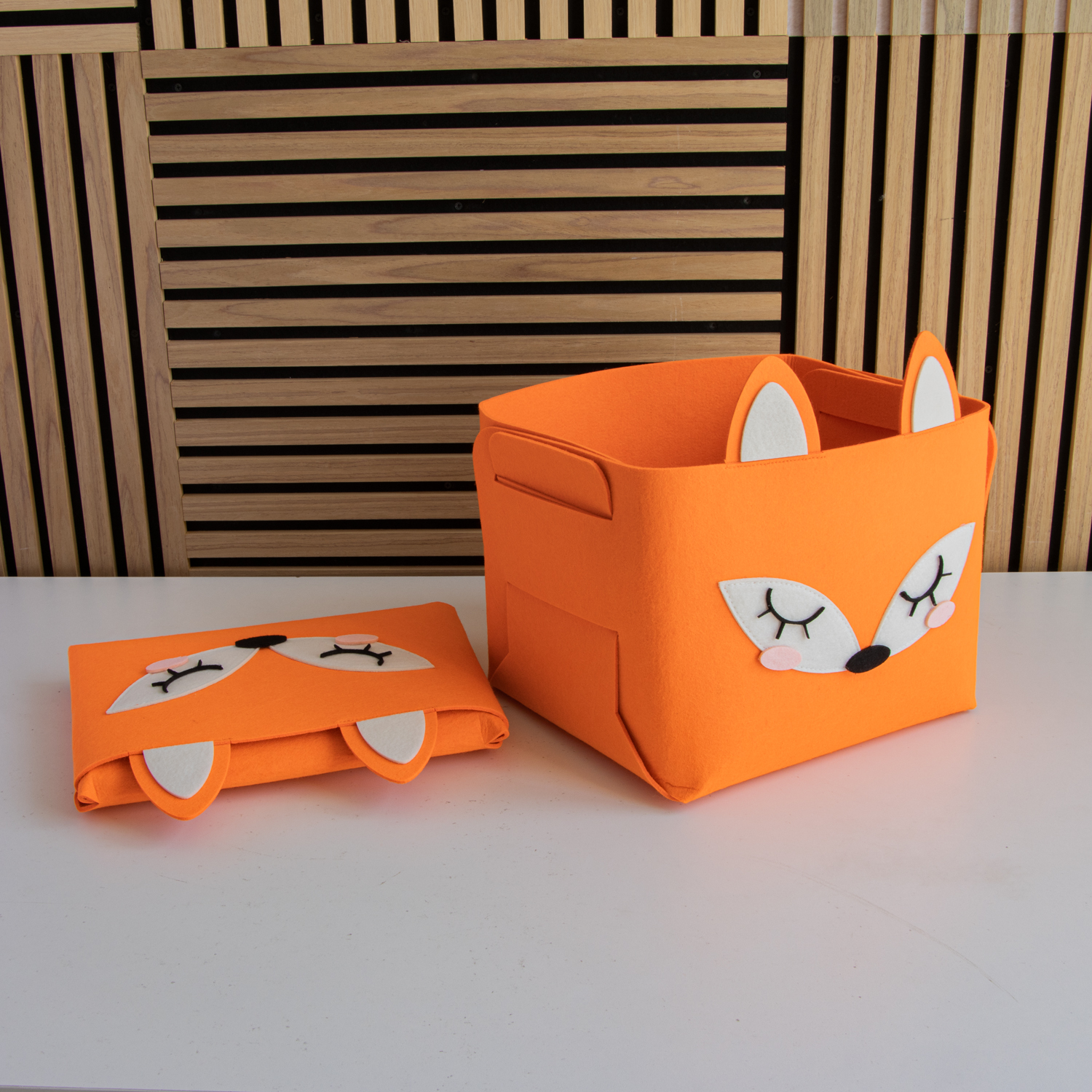 foldable collapsible kids animal felt laundry fabric gift storage basket box bag for baby