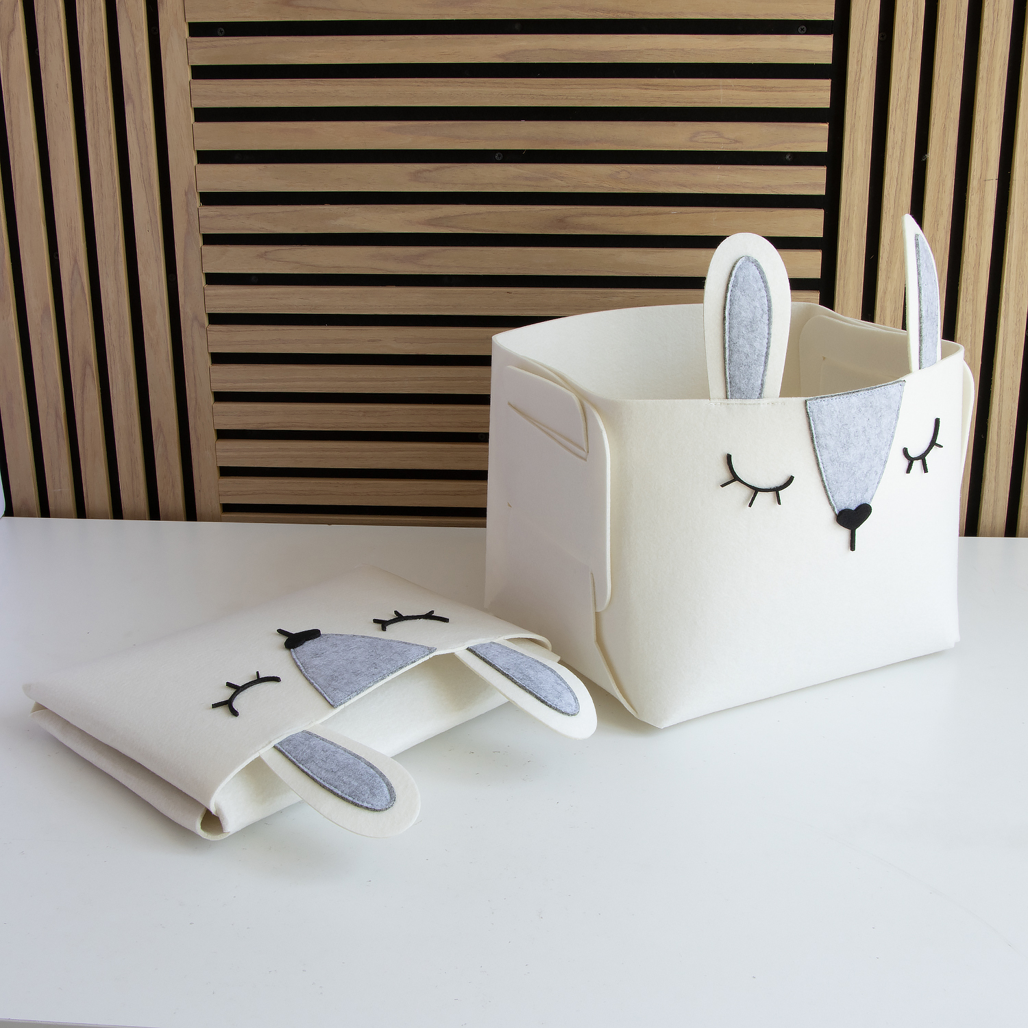 foldable collapsible kids animal felt laundry fabric gift storage basket box bag for baby