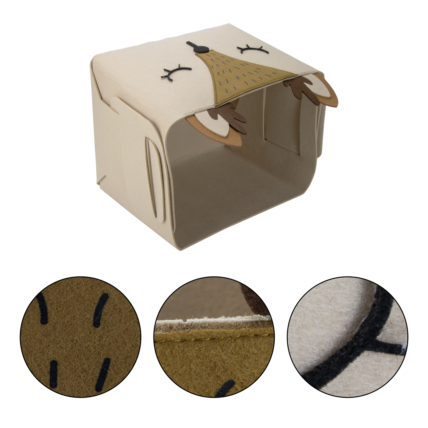 foldable collapsible kids animal felt laundry fabric gift storage basket box bag for baby