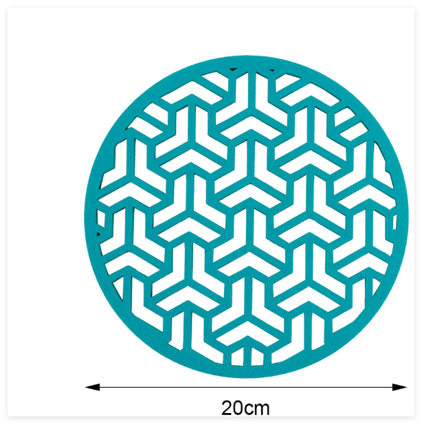 Eco-friendly Polyester Material Felt Placemat with Different Shape and Drink Felt Coaster