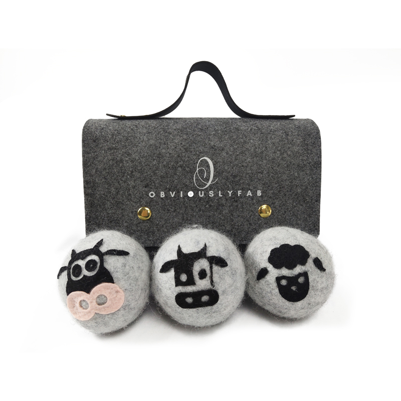 Wholesale Top Seller Same Private Label Organic Wool Dryer Balls New Zealand Sheep Laundry Dryer ball for Saves Drying Time