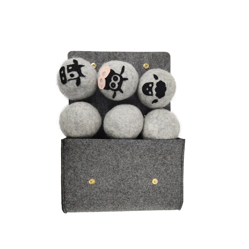 Wholesale Top Seller Same Private Label Organic Wool Dryer Balls New Zealand Sheep Laundry Dryer ball for Saves Drying Time