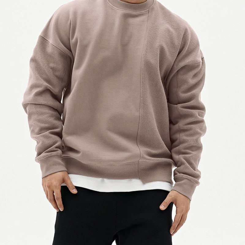 100% Cotton French Terry 380gsm Sweater Oversized Plain Unisex Crew Neck Sweatshirts