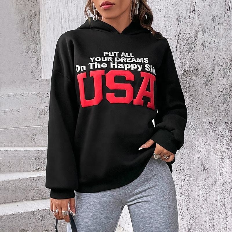 Blank Embroidered Hoodie Manufacturer Custom Design Premium Graphics Women's Hoodie