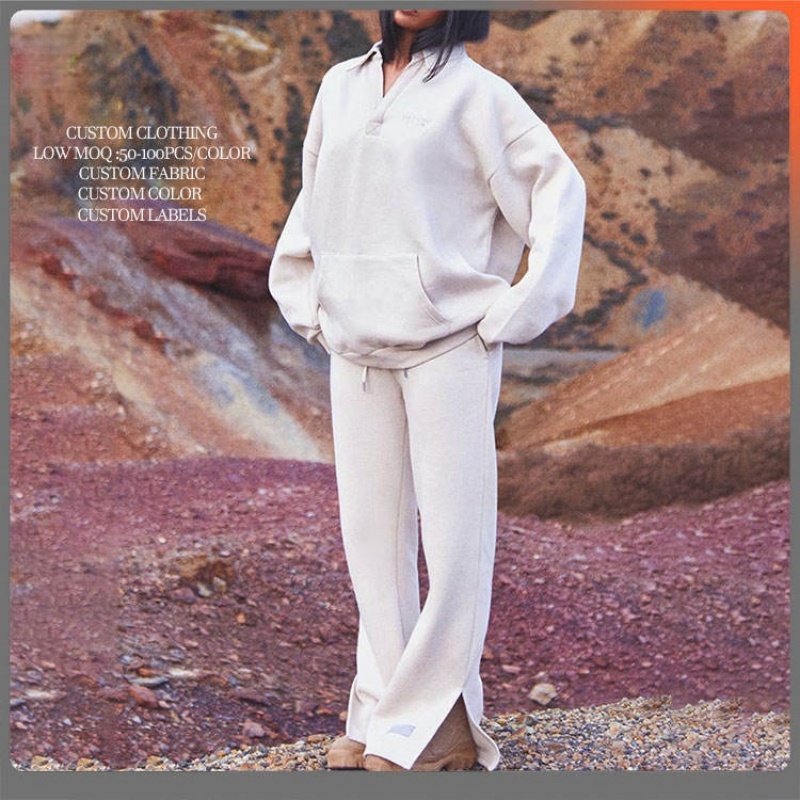 Women's Zip-Up Hoodie Set | Casual 2-Piece Tracksuit