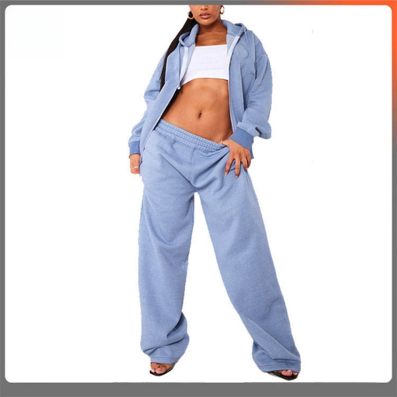 Plus Size Women's Hoodie Set | Oversized Zip Up & Joggers | Sportswear Manufacturer