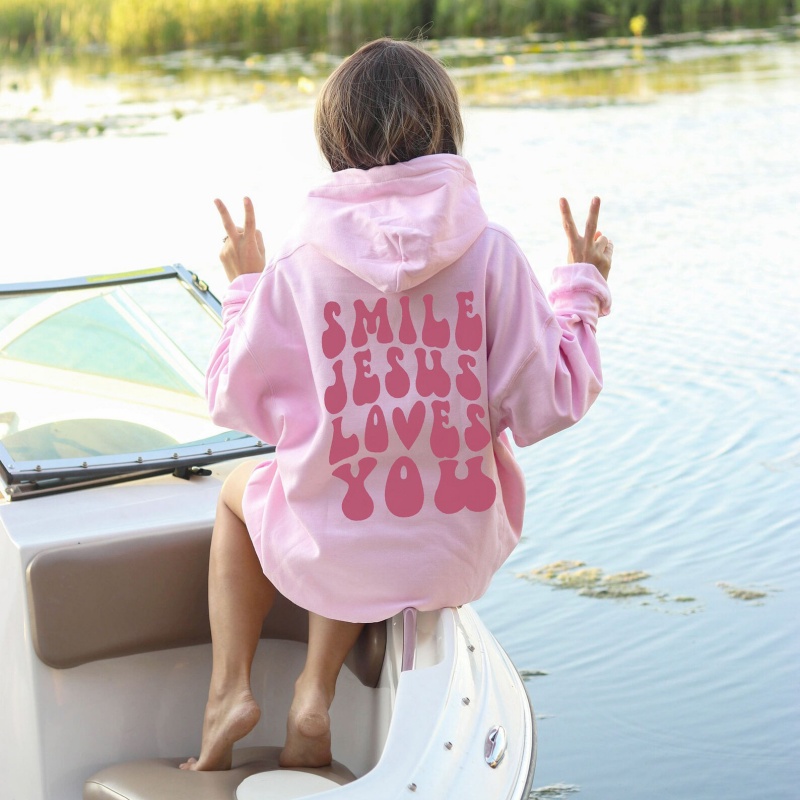 High Quality Heavyweight Oversized Pullover Custom Logo Embroidered Winter Coat with Cute Girls Design Women's Hoodie