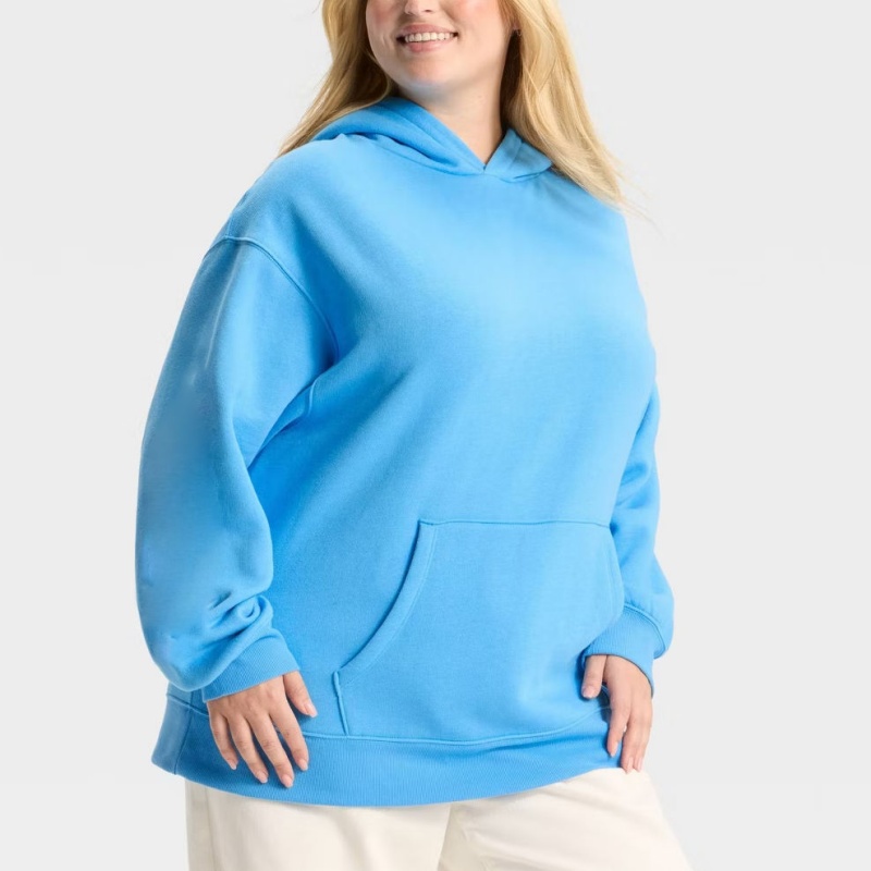 Cozy Oversized 5XL for High Quality Ribbed Pullover Kangaroo Pocket Solid Color for Winter Women's Hoodie