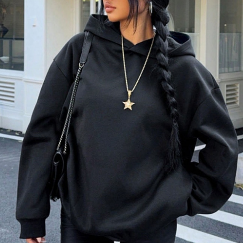 Autumn Knit Hoodie | Custom Print, Oversized Cut, Long Sleeve Sweatshirt Women's Hoodie