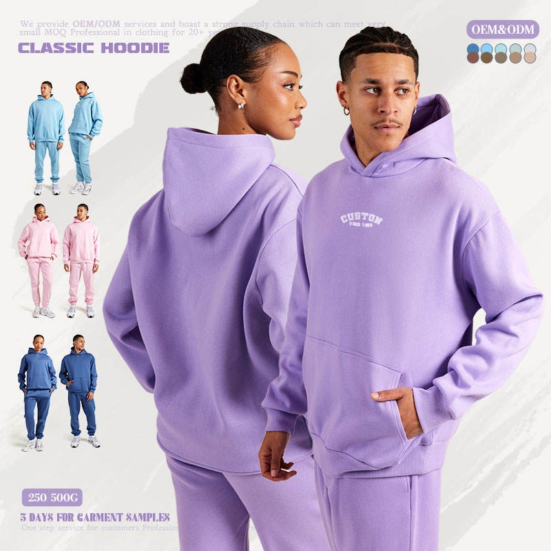 Unisex Winter Hoodie Set Custom Logo Hoodie Flared Pants 2-Piece Women's Hoodie Set