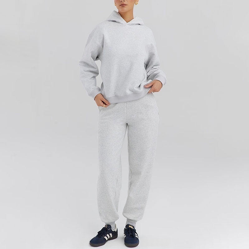 New Blank Premium Cotton French Terry Hoodie and Joggers Women's Hoodie Set
