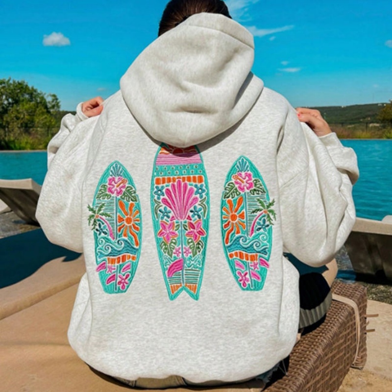 Blank French Terry Streetwear High Quality Essentials Drop Shoulder Embroidered Women's Hoodies