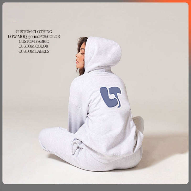 Puff Print Logo Tracksuit | Women's Oversized Hoodie Sets | Jogger 2-Piece Set