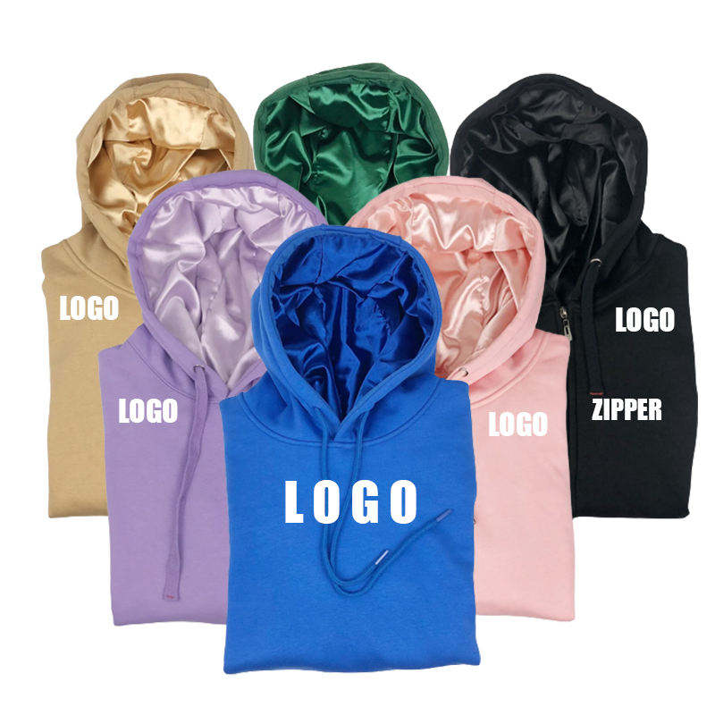 Luxury Satin-Lined Hoodie: Double-Layer Fleece with Customizable Design (Unisex)
