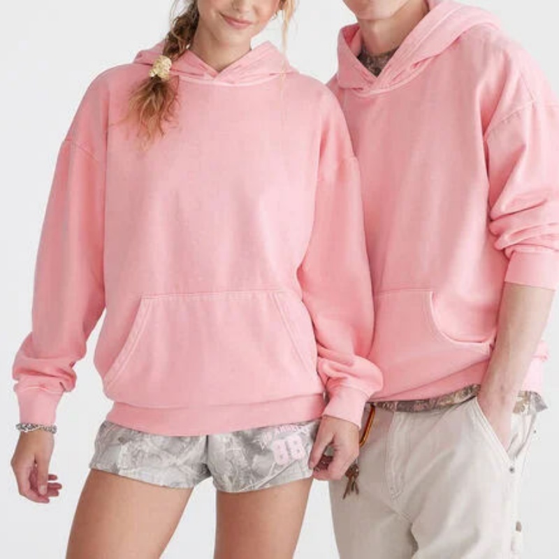 Bulk Unisex Fleece Sportswear Tracksuit Custom Logo High Quality Plain Heavyweight Oversized French Terry Cotton Blend Women's Hoodie