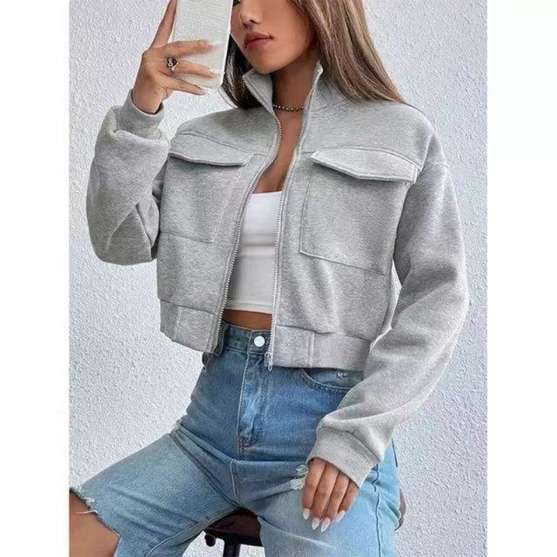 Wool-Blend Hooded Sweatshirt | Winter Commuter Style, Zip Front Long Sleeve, Side Pockets Women's Hoodie