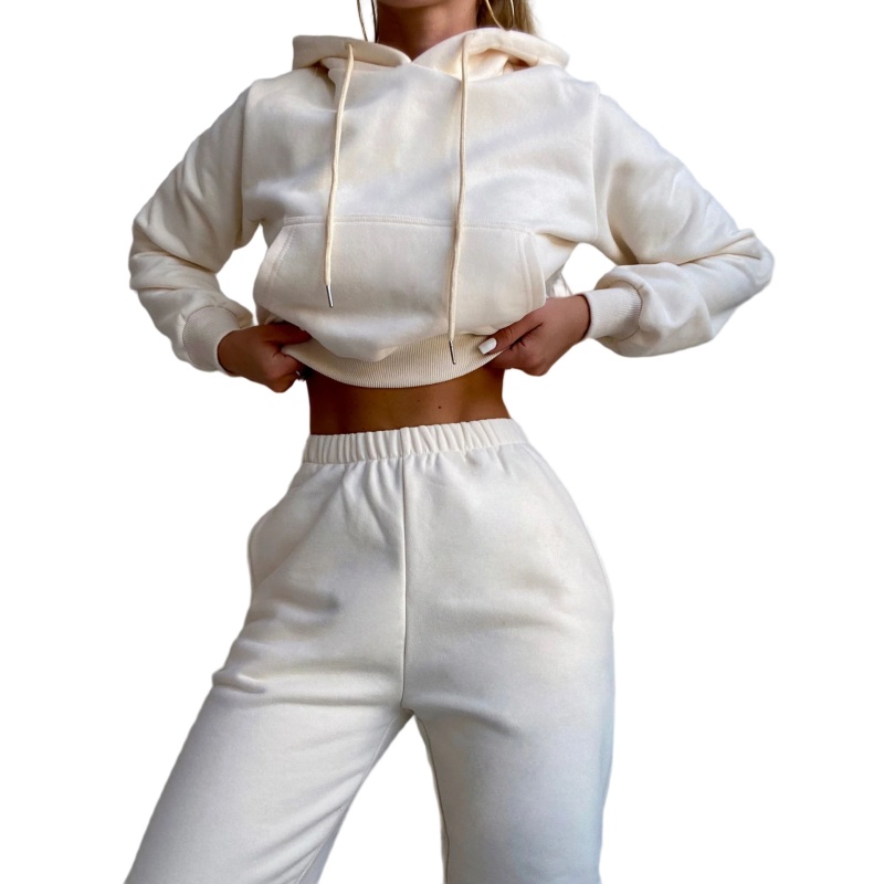 Jogging Set Plain Tracksuits With Logo Blank Sweat Women's Hoodie Set