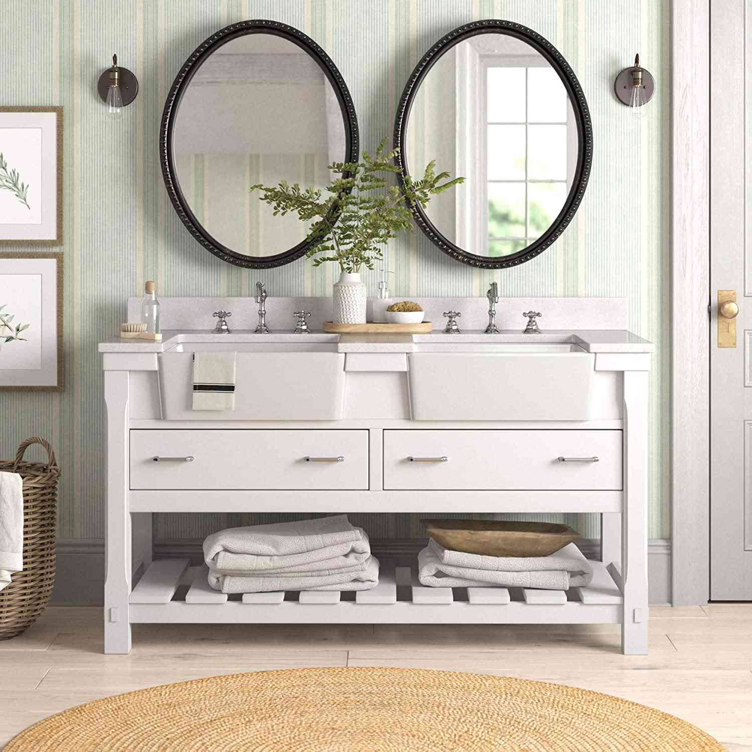 Waterproof Bathroom Cabinet Stainless Steel Vanity Cabinet Mirror Cabinet Easy to Install