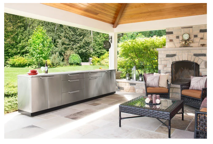 High Quality Outdoor Kitchen Cabinets Set Custom Grills& Storage