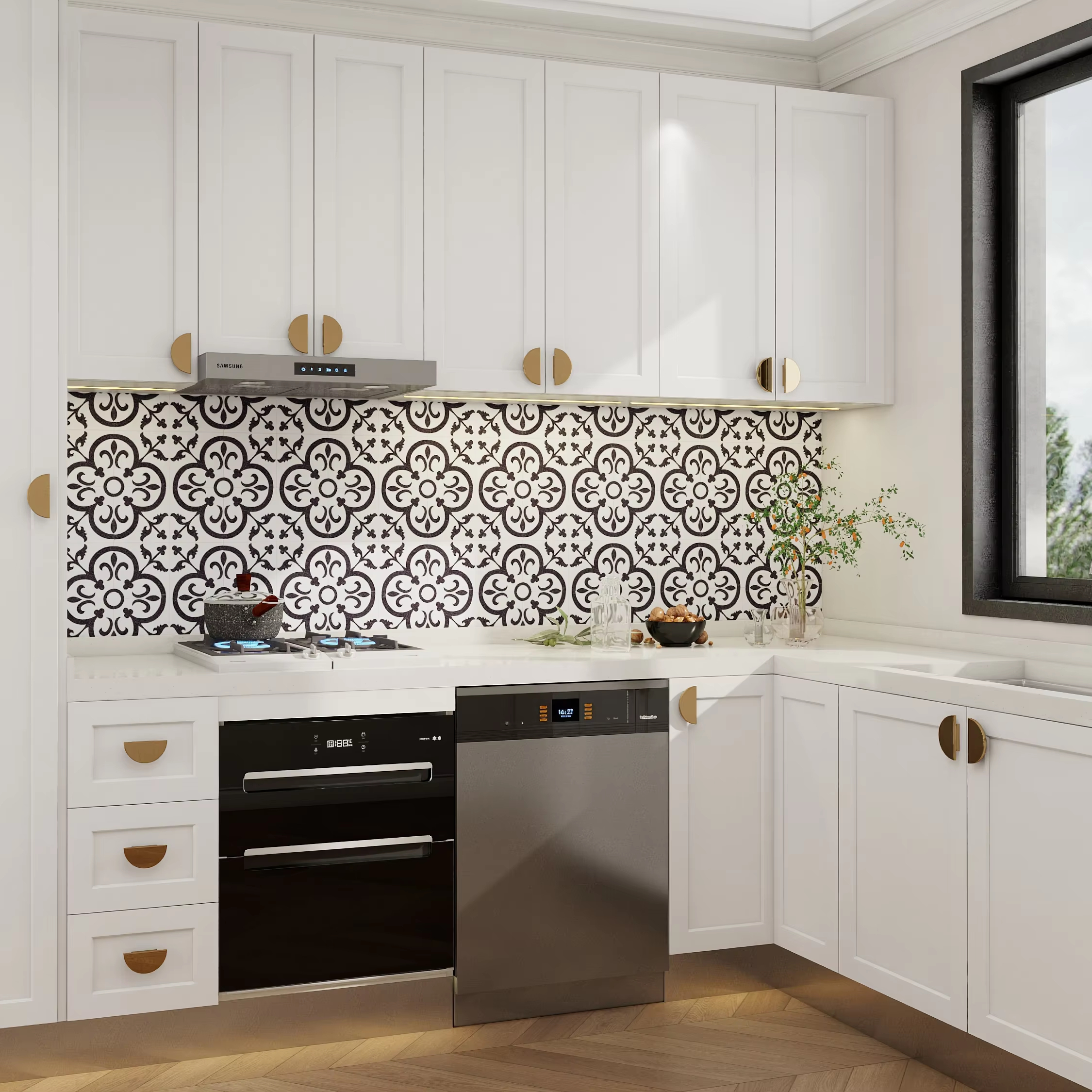 Easy-clean Stainless Steel Kitchen Cabinets