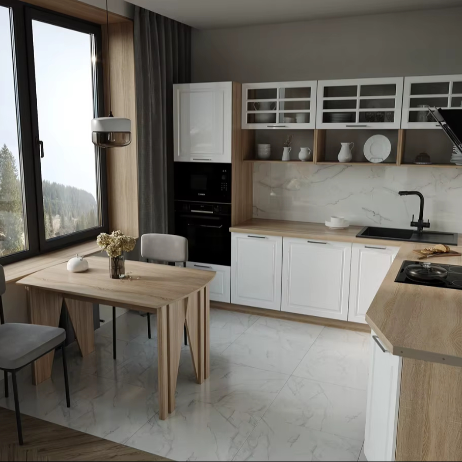 Luxury Stainless Steel Kitchen Cabinets for Eco-luxury Resorts