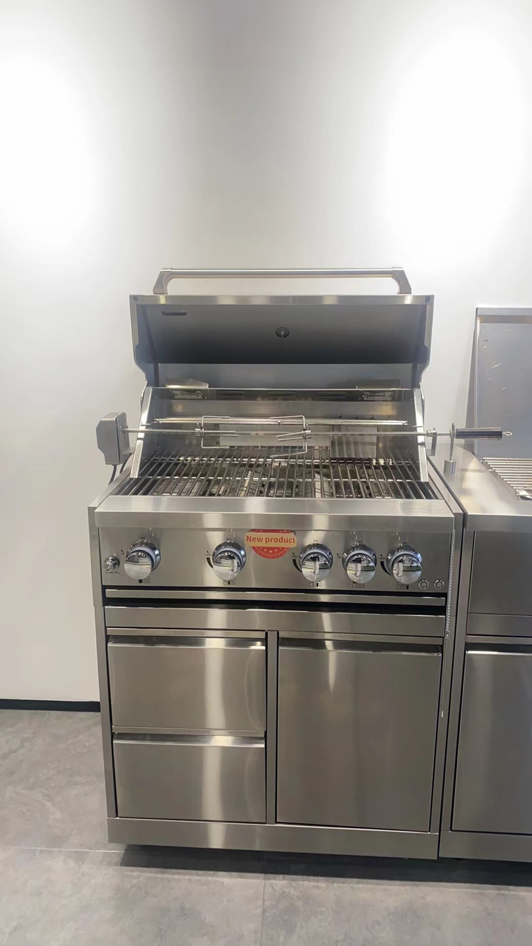 Waterproof Stainless Steel Kitchen Cabinet for Customize Outdoor Kitchen with BBQ Island