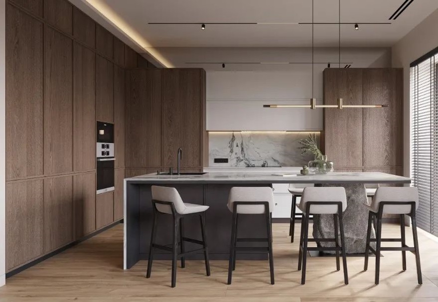 Modern Design Style Furniture Ready to Assemble Cupboard Complete Sets Stainless  Steel Drawer Modular Kitchen Cabinets for Sale