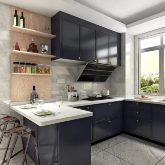 Elegant Stainless Steel Kitchen Furniture