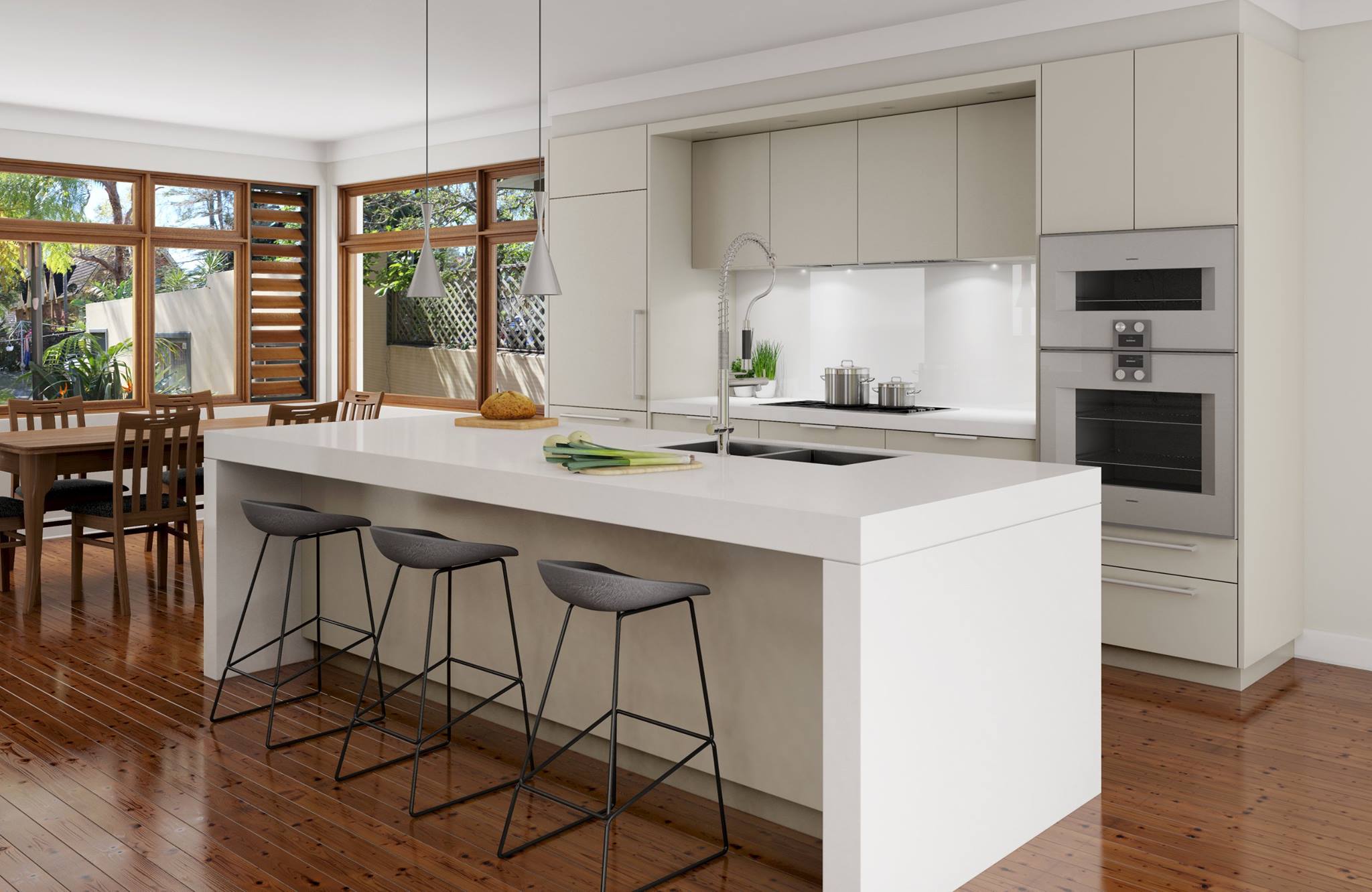 Modern White 304/316 Stainless Steel Kitchen Metal Cabinet Rangement Cuisine Complete