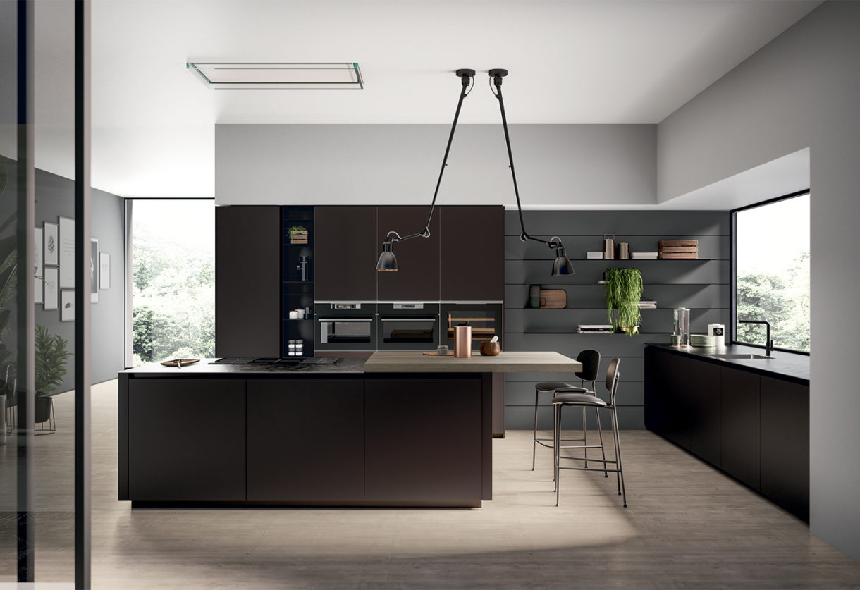 Kitchen Cabinet USA with Pantry and Island with Sink Glossy Kitchen Cabinet