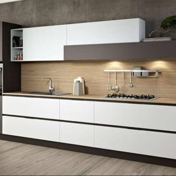 Low-profile Stainless Steel Base Cabinet for Minimalist Kitchen