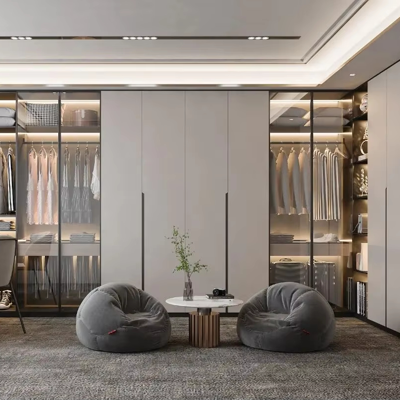 Tall Custom Modern Open Combination Cloth Walk in Closet Bedroom Wall Wardrobe Design Clothes Portable Wardrobes